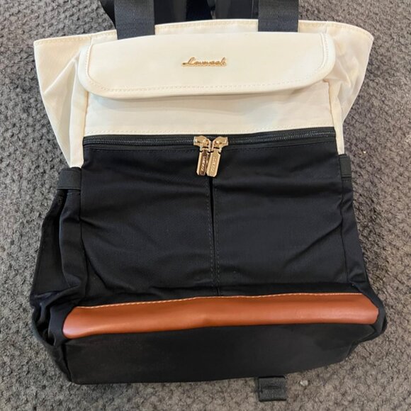 2pcs Set Black-Cream Convertible Mini Backpack Purse for Women & Teen Girls - Picture 5 of 9